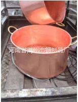 手工打造廠家直銷(xiāo)紫銅燉鍋胡辣湯鍋羊肉湯鍋烤涮一體鍋 紫銅湯鍋