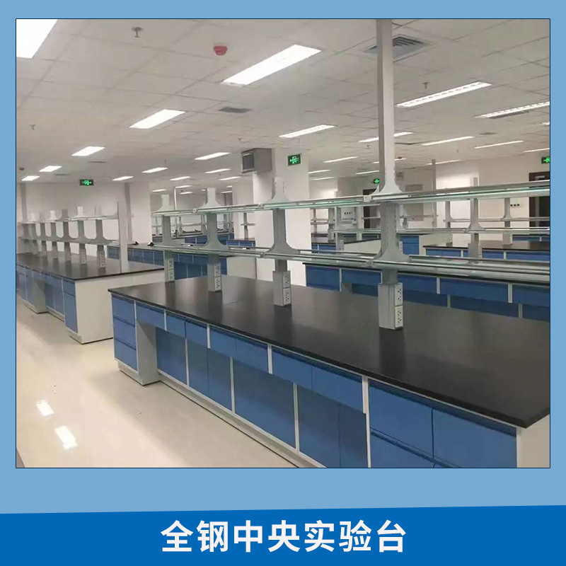 廠家直銷高校實驗室全鋼中央實驗臺 全鋼實驗邊臺 鋼木中央試驗臺