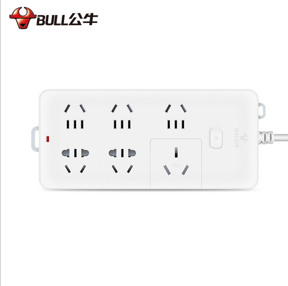 公牛BULL插座 4000W大功率6孔GN-B15D插排  新*防過載空調(diào)插板