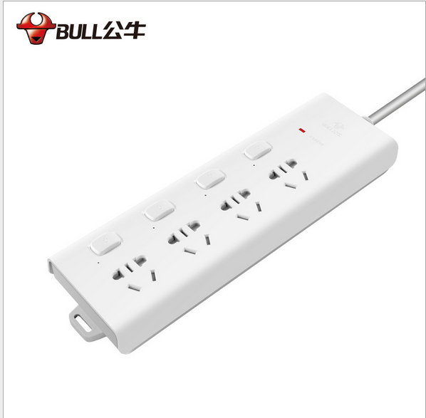 公牛GN-211插座 新*保護(hù)門防觸電插排 有線插板廠家直銷 防觸電有線插板插座 三重防雷節(jié)能4位排插