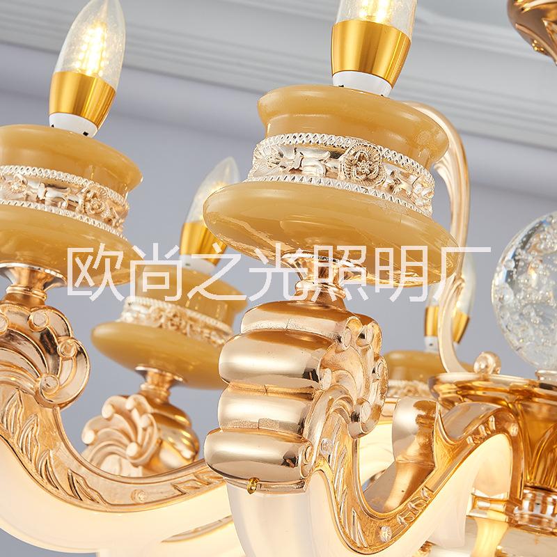 鋅合金歐式led吊燈 簡約客廳酒店別墅餐廳大堂蠟燭吊燈 廠家批發(fā) 6061