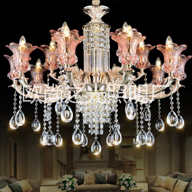 歐式水晶吊燈 現(xiàn)代餐廳客廳大氣吊燈 蠟燭水晶燈 簡歐復(fù)古燈具批發(fā) 6041