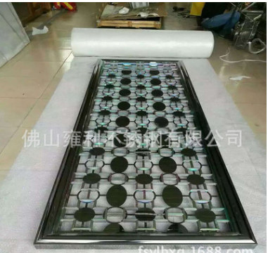 黑鈦金不銹鋼屏風(fēng)，鏡面黑鈦金不銹鋼屏風(fēng)，酒店不銹鋼隔斷