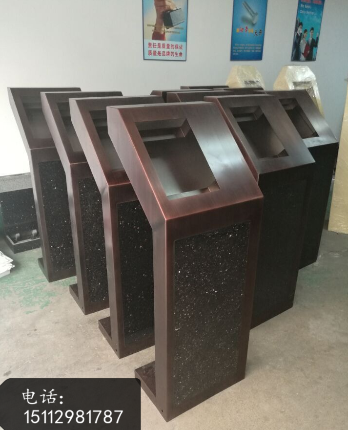 爆受歡迎的玫瑰金門口機不銹鋼立柱