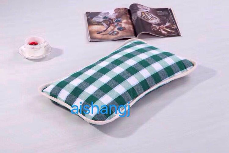 純棉粗布頸椎枕 純棉粗布頸椎枕蕎麥殼保健枕頭 純棉粗布蕎麥殼保健枕頭成人枕頭方