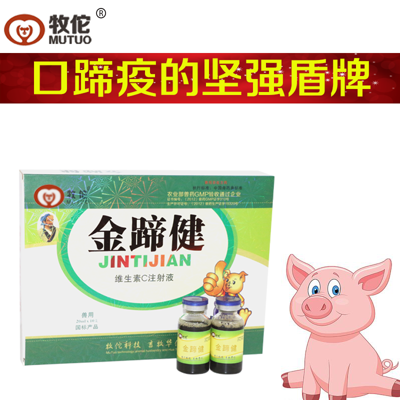 獸藥批發(fā)口蹄疫心肌炎五號(hào)病血清抗體維生素C仔豬金蹄健獸藥廠家
