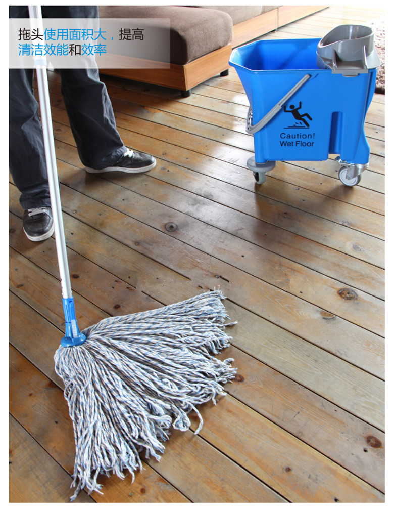 CT施達 圓頭纖維拖把 不掉毛吸水地拖 配伸縮鋁桿