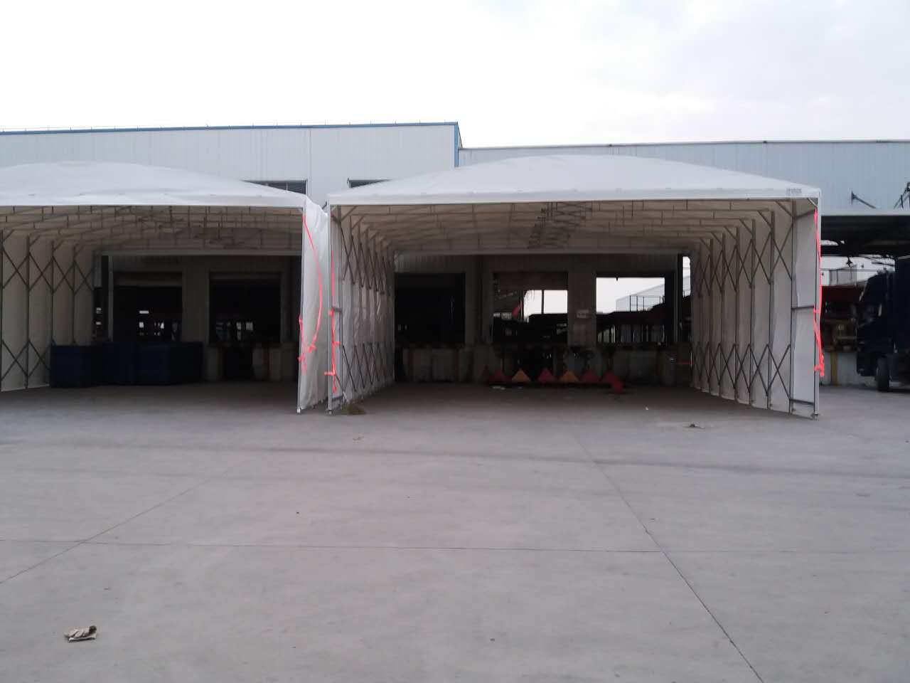 物流蓬公司卸貨棚遮陽 推拉雨棚廠家