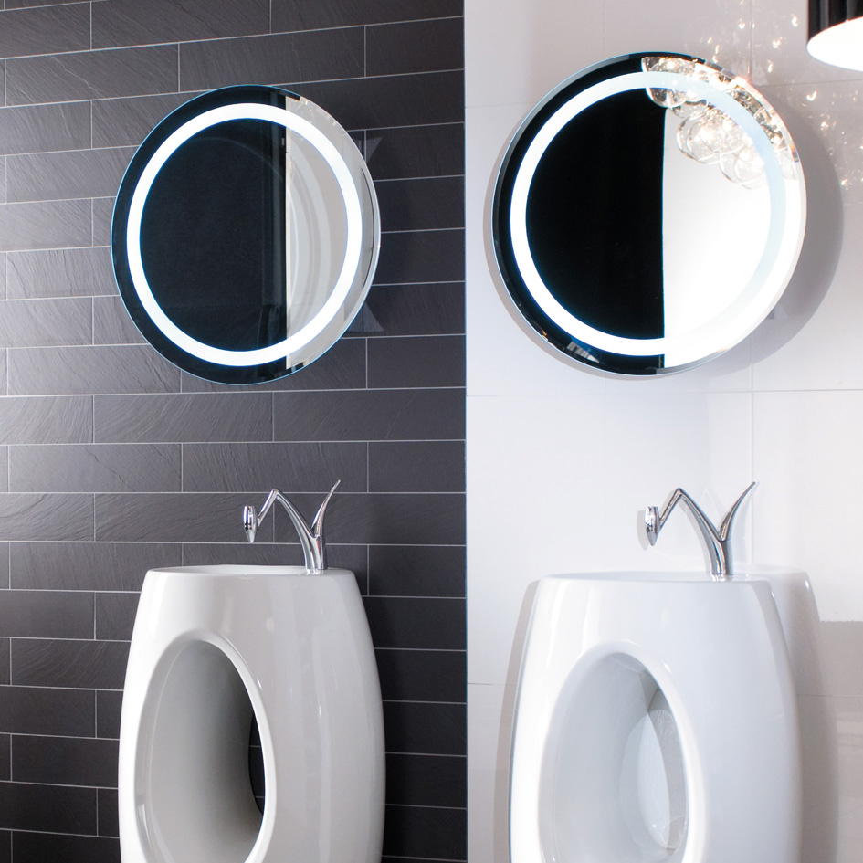 不銹鋼智能觸摸開關(guān)梳妝鏡LED節(jié)能浴室鏡燈圓形化妝燈鏡衛(wèi)浴燈鏡