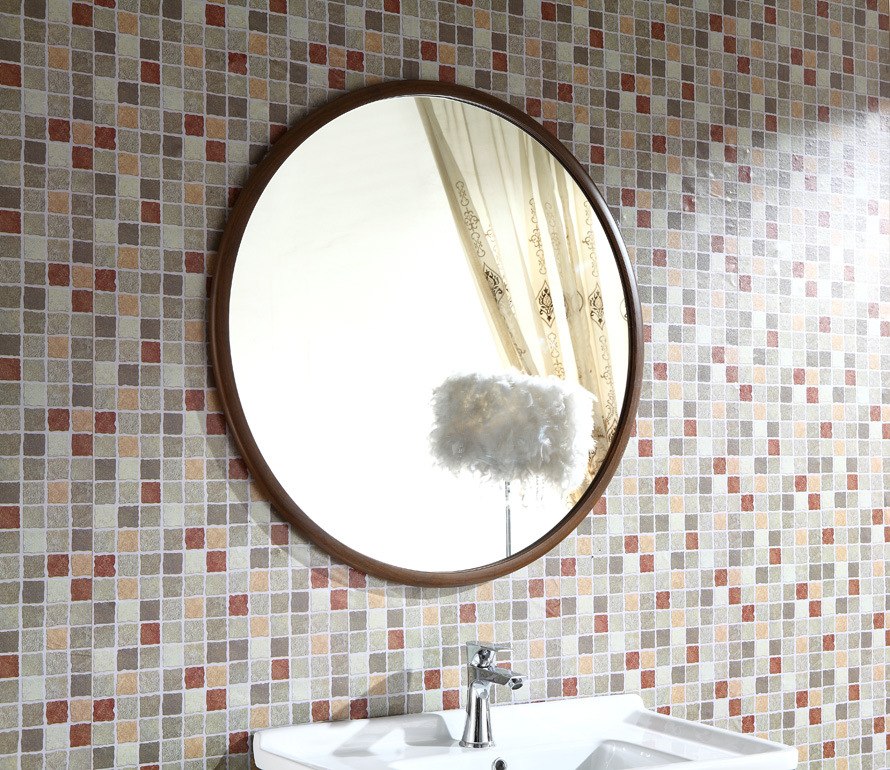 不銹鋼鏡框浴室鏡壁掛衛(wèi)生間鏡子化妝梳妝衛(wèi)浴掛鏡邊框可訂做