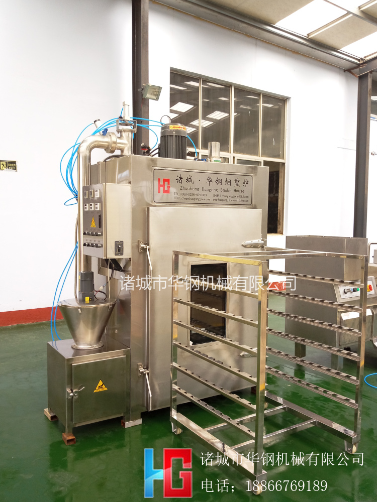 廠家熱銷 小型煙熏爐 香腸煙熏上色機(jī) 臘腸上色機(jī) 豆干蒸煮爐豬肉加工箱