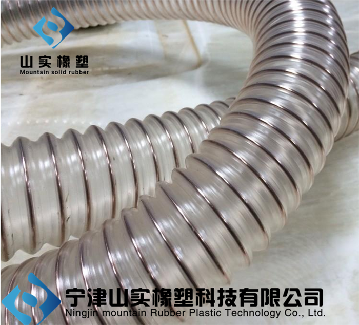寧津山實橡塑供應 大口徑透明波紋軟管 鋼絲塑料通風排氣管 220mm吸塵塑料波紋管 透明波紋軟管  鋼絲軟管 吸塵管