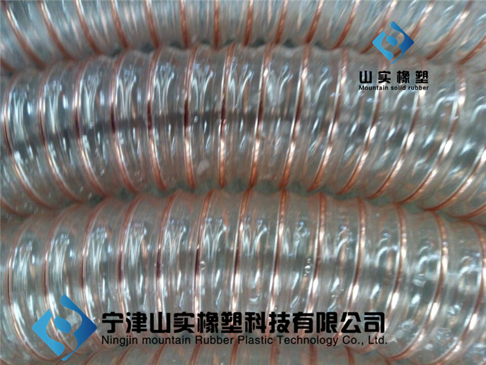 山實廠家供應180*1.2mm 家具廠木工機床軟管 車間粉塵抽吸軟管 鍍銅鋼絲收縮管 可批發(fā)定制