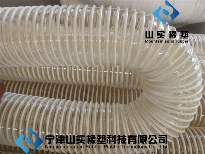 山實(shí)出品25mm pvc彩色塑 PU螺旋塑筋軟管 TPU鋼絲塑筋軟管 透明塑筋軟管 塑筋加強(qiáng)pu軟管