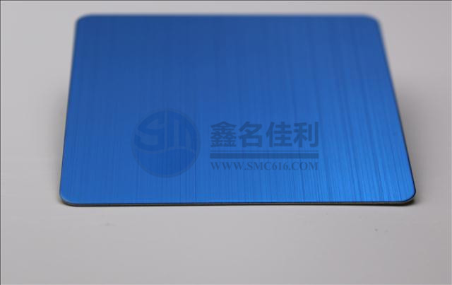 佛山市名佳利專業(yè)生產(chǎn)不銹鋼裝飾板201拉絲寶石藍(lán)