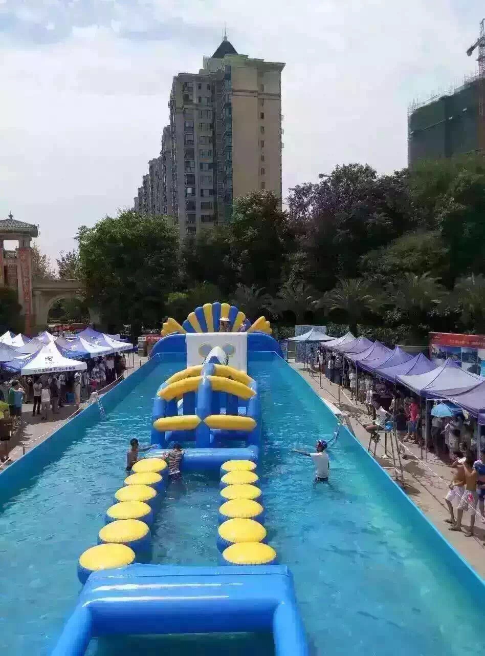 大型水上闖關設備，水上沖浪設備租賃，暖場開場設備水上闖關出租，比賽類游戲設備