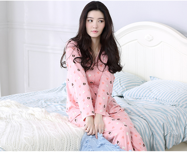 2017純棉全棉春秋季新款長(zhǎng)袖 家居服