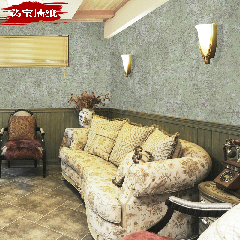 歐式3d立體亞麻溫馨米黃素色無(wú)紡布?jí)埜〉癍h(huán)保客廳壁紙復(fù)古舊紋 歐式3d立體亞麻溫馨米黃素色墻紙