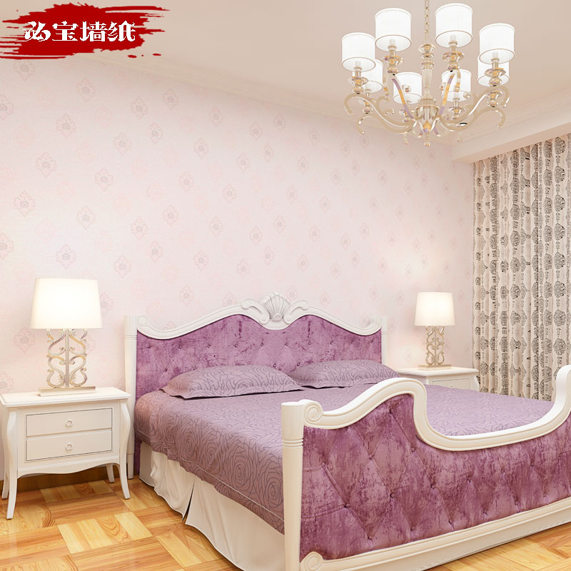 廣西現(xiàn)代3d無紡布?jí)垳剀八厣蛷d書房臥室壁紙環(huán)保立體粉色墻紙