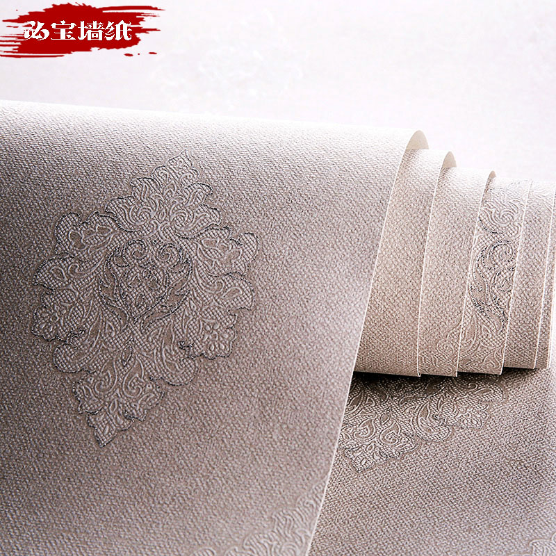 簡(jiǎn)約現(xiàn)代3d無紡布?jí)垳剀八厣蛷d書房臥室壁紙環(huán)保立體粉色墻紙