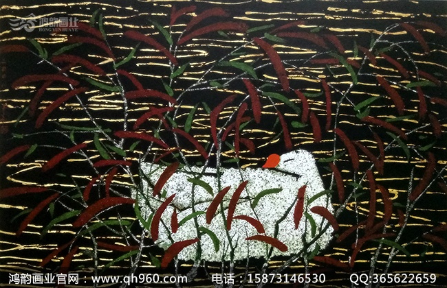 鴻韻畫業(yè)老福建磨漆畫廠家樂悠悠清風(fēng)自來樂悠悠