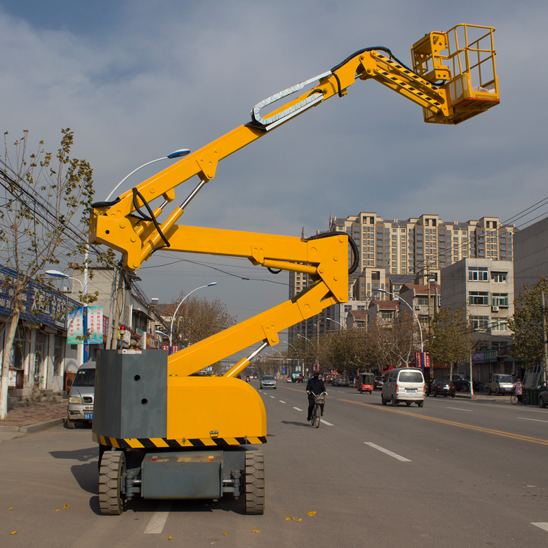 10米自行曲臂升降平臺液壓升降機 高空作業(yè)車 自行曲臂式升降平臺
