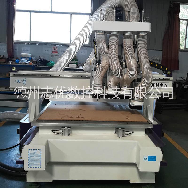 打孔銑槽多頭自動換刀木工開料機PVC板開料機價格