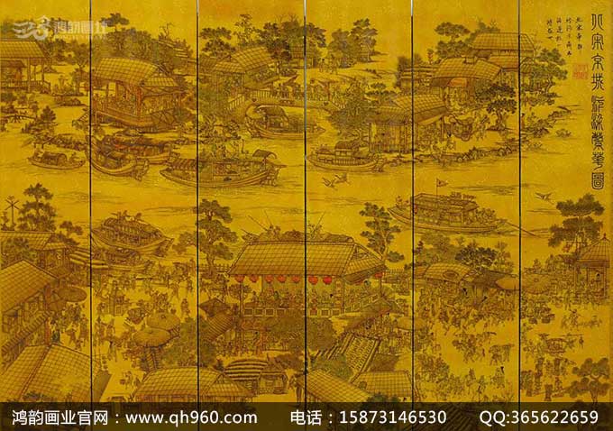 鴻韻畫業(yè)福建漆畫定制廠家清明上河 流傳歷史精妙絕倫看世間萬象