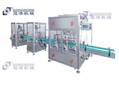 糖漿 漿糊 灌裝旋蓋套標機生產(chǎn)線