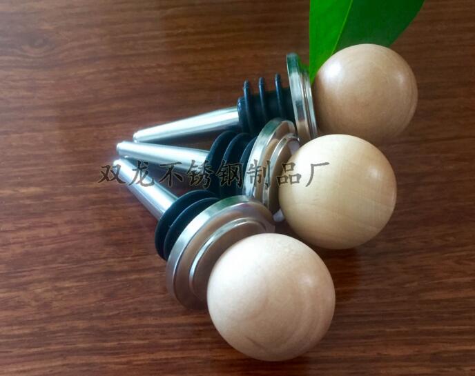不銹鋼酒瓶塞 木圓球酒塞 創(chuàng)意 真空保鮮