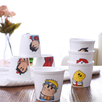 生活風(fēng)zakka雜貨迷你陶瓷杯子 可愛卡通歪脖子茶杯隨手杯 水杯