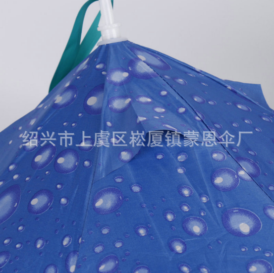 超輕釣魚(yú)遮陽(yáng)傘 防曬紫外線雨傘帽 帽子傘頭戴傘 綁帶帽傘批發(fā)  二折帽傘批發(fā)