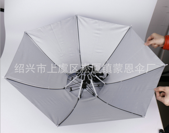 雙層*防曬傘帽 上虞釣魚遮陽傘 垂釣頭戴雨傘 采茶頭傘 雙層傘帽