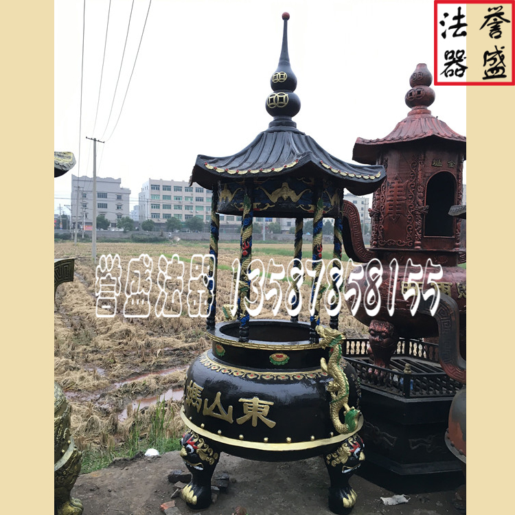 *熱賣  圓形六龍柱香爐 寺廟露天系列 直接廠家 現(xiàn)場實拍