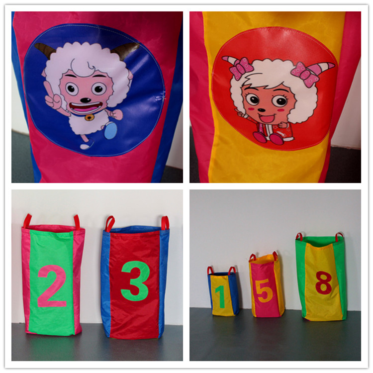 趣味運(yùn)動會道具袋鼠服戶外拓展游戲 趣味七彩袋鼠服 趣味跳跳服