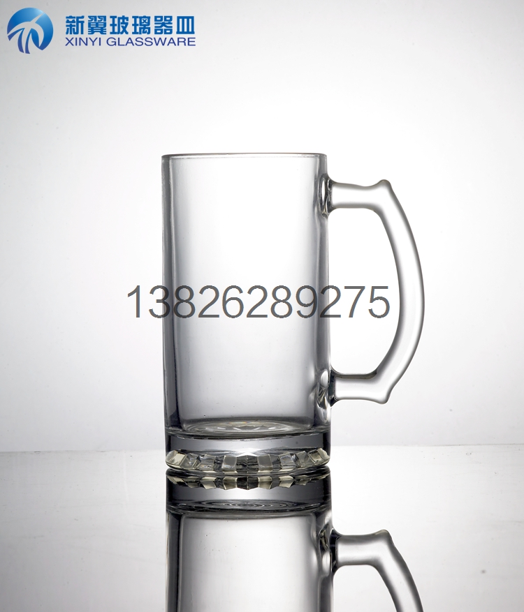 酒吧用高白料壓制手柄啤酒杯批發(fā)加工圖案