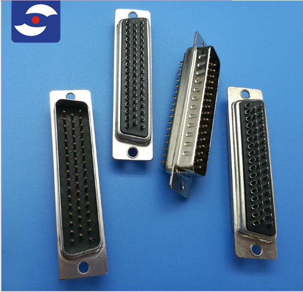 建晶電子元器件D-SUB連接器DB50pin dusb連接件規(guī)格 黑膠傳統(tǒng)公dusb連接件