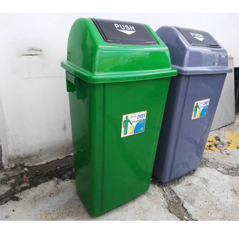 廠家批發(fā)塑料戶外垃圾桶商業(yè)帶蓋加厚小區(qū)環(huán)衛(wèi)室外 翻蓋垃圾桶30L