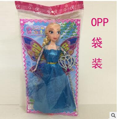 廠家直銷(xiāo)OPP、PVC袋裝正版冰雪奇緣公主芭芘巴比娃娃公仔女孩玩