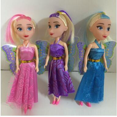 時尚冰雪公主玩具 蝴蝶芭芘巴比公主娃娃 小女孩玩具動漫公仔批發(fā)