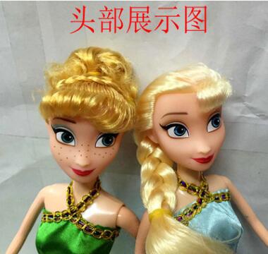 芭芘巴比娃娃2代冰雪奇緣公主兩姐妹配雪寶精美盒裝公主娃娃