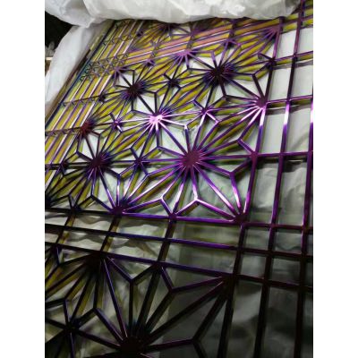 不銹鋼屏風(fēng)廠家定制香檳金 黑鈦金不銹鋼屏風(fēng) 中式花格 隔斷 玄關(guān)