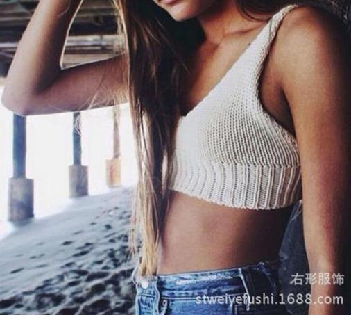 速賣通亞馬遜爆款比基尼 優(yōu)雅純色小背心比基尼 性感純色比基尼