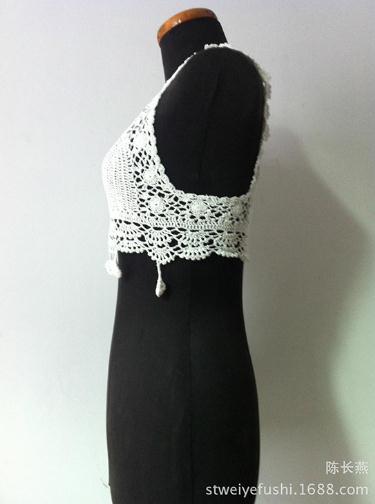 速賣通熱賣碎花針織鏤空手鉤花比基尼 純色性感沙灘比基尼批發(fā)