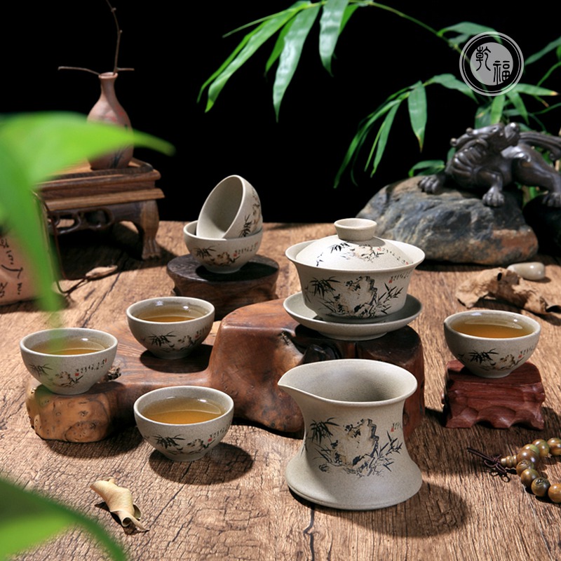 陶土烤花茶壺茶杯公道杯粗陶茶具套裝批發(fā)送禮粗陶茶具套裝廠家粗陶茶具套裝哪家好供應(yīng)粗陶茶具套裝