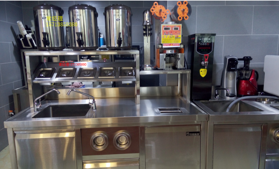 奶茶店設備全套冷藏工作臺不銹鋼 奶茶店設備全套要投冷藏工作臺不銹 奶茶店設備全套 不銹鋼冷藏工作臺