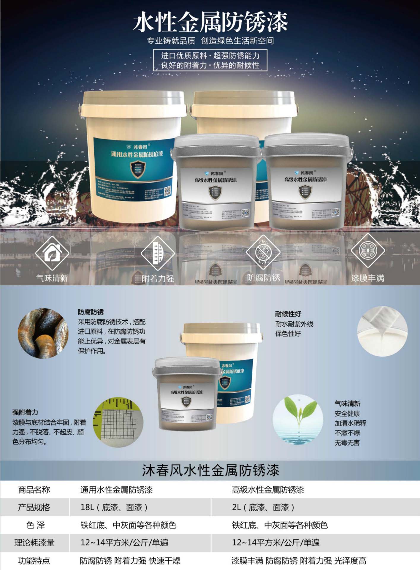 沐春風(fēng) 水性金屬防銹漆