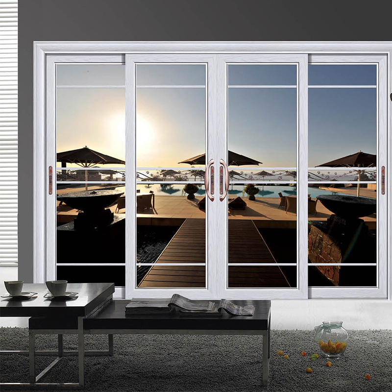 木紋鋁合金推拉門 木紋鋁合金推拉門歐式廚房客廳推拉