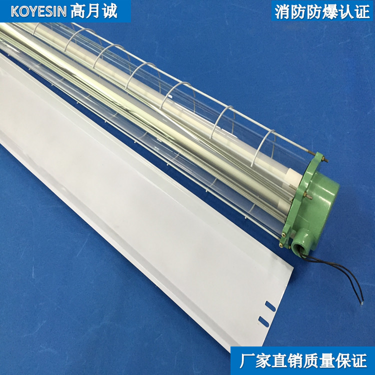 工廠供應(yīng)LED防爆燈1.2米單雙管LED倉庫防爆燈外殼 鐵網(wǎng)+玻璃罩 車間防爆燈