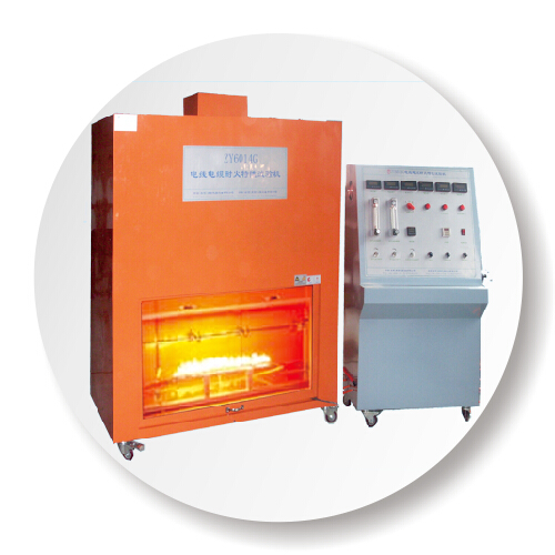 艦船用電纜耐火試驗(yàn)機(jī)；適用于測(cè)定成品硅橡膠絕緣電纜在燃燒時(shí)保持電路完整性的能力。